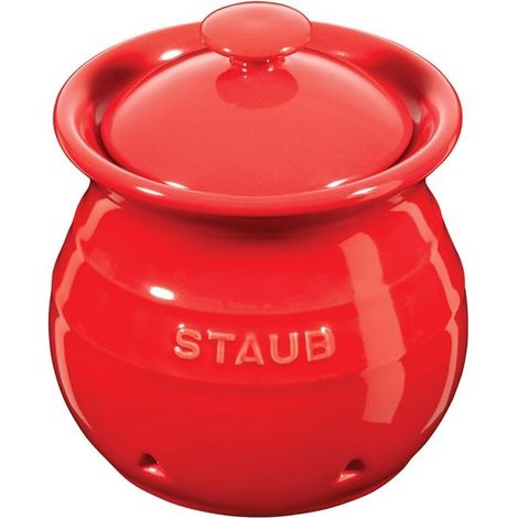 Porta Aglio 11 cm Rosso in Ceramica
