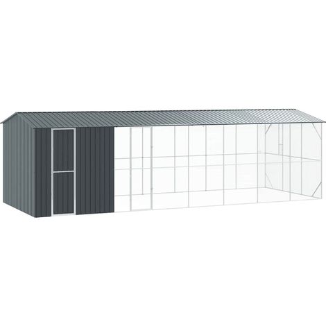 Gabbia per uccelli Antracite 860 x 310 x 247 cm Acciaio zincato vidaXL (1/5)
