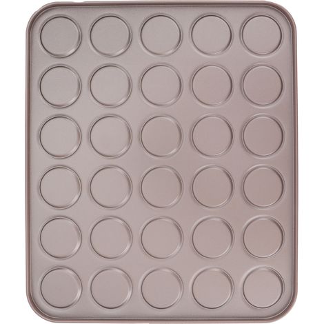 bandeja para hornear antiadherente con 30 cavidades para una distribución uniforme del calor y bordes de seguridad para cocinar y hornear. (1/5)