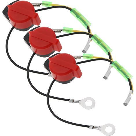 Set di 3 interruttori di arresto motore – compatibili con tosaerba GX110 / 120 / 160 / 200 / 240 / 270 / 340 / 390 – ricambi (1/5)