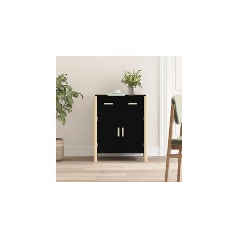 Buffet Noir 62x38x75 Bois d'ingénierie (1/5)
