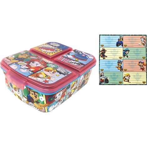 Brotdose Kinder Lunchbox Unterteilung Namensaufkleber Paw Patrol (1/5)