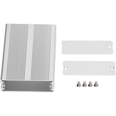 Boîte de jonction étanche en aluminium pour projets DIY, dimensions 24x69x100mm, couleur argentée. (1/5)