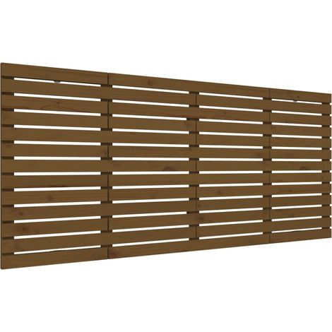 Maison Exclusive - Cabecero cama pared madera maciza pino marrón