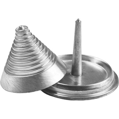 Lame de tondeuse à gazon - Équilibreur en zinc moulé - Outil d'affûtage - Pour l'équilibrage des lames d'équipement d'entretien de jardin - Gris (1/5)