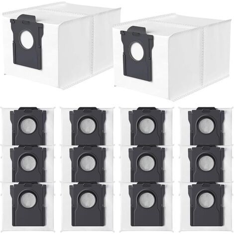 FENOPLASTICAFOREHILL 14 Sacs à poussière pour Dreame X40/X50 Ultra Complete, X40/X50 Master, X30 Ultra, L10s Ultra /L10s Pro Ultra /L10s Pro Gen 2 /L10s Plus, L20/L40/L50 Ultra, pour Mova E30 Ultra/P5 (1/5)