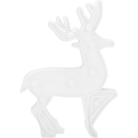 Lumière LED 3D Élan de Noël Mignon, Lampe Décorative de Noël pour Décoration de Maison Cadeau