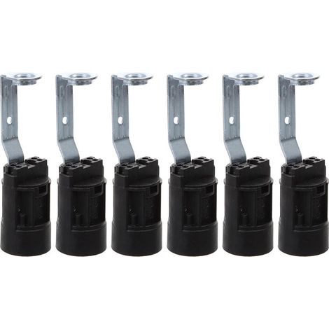 E14-Ersatzfassungen mit Halterung für dekorative Lampen, höhenverstellbar bis 70 mm, 6er-Pack, Lampen- und Kronleuchterzubehör (1/5)