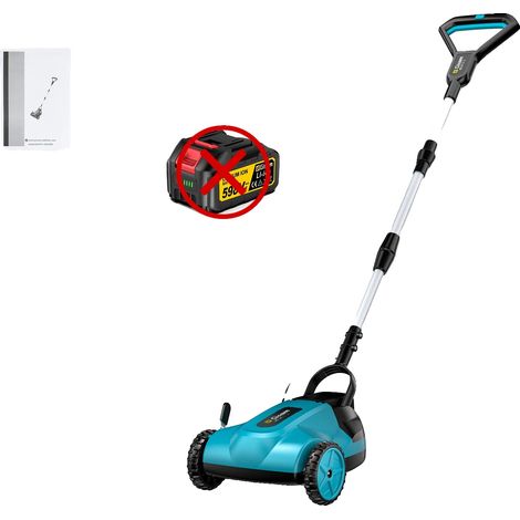 Tondeuse à gazon électrique, taille-haie sans fil, hauteur réglable, Pas de batterie Pas de prise (1/2)