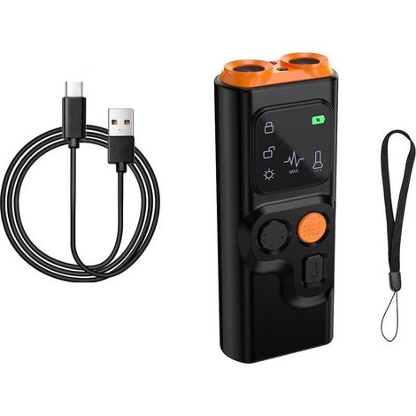 Ultraschall-Antibellgerät – 25 kHz + 20–30 kHz Impulsfrequenz – LED-Anzeige und Taschenlampe – 800 mAh Akku – Tragbar für das Hundetraining – 1 Stück (1/5)