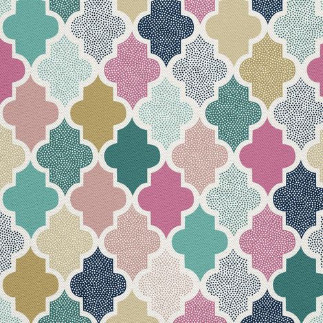 Tissu d'extérieur décoratif Oxford - motif géométrique à pois (1/5)