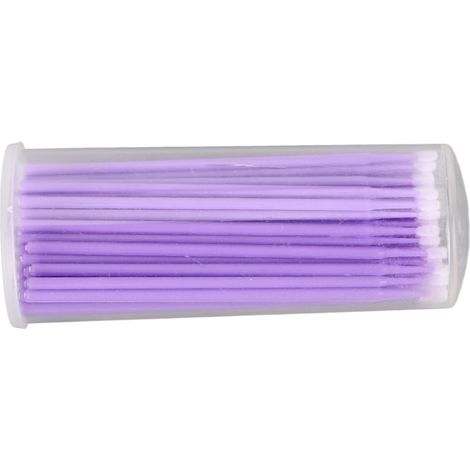100 applicateurs micro-brosses dentaires jetables de couleur violette (1/5)