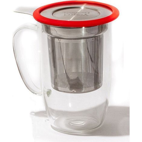 Mug Tastea avec filtre infuseur Rouge - Yoko Design (1/2)