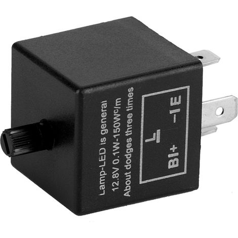 Relais clignotant LED 12V 3 broches réglable pour correction de signalisation lumineuse (1/5)