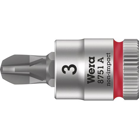 Wera 8751 A 05003352001 cruciforme Phillips Douille-embout PH 3 1/4" (6.3 mm) (1/5)