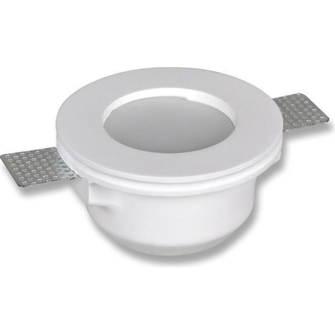 LED-Downlightring für Gips/Gipsplatten Integration Rund für Glühbirne GU10 / GU5.3 Schnitt Ø133 mm Weiß
