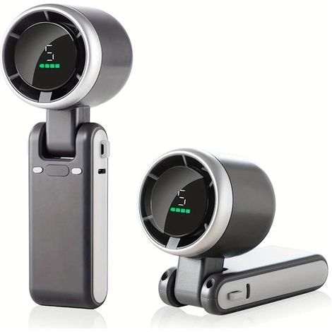 Ventilateur pliable rechargeable USB ultra-silencieux 5 vitesses batterie 1800 mAh (3 h) (1/5)