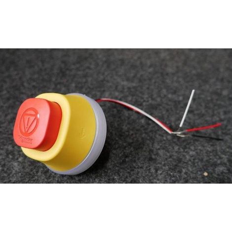 Bouton arrêt d'urgence 1O+1F 24Vcc fixation Ø 22mm avec anneau lumineux Harmony XB5 Schneider