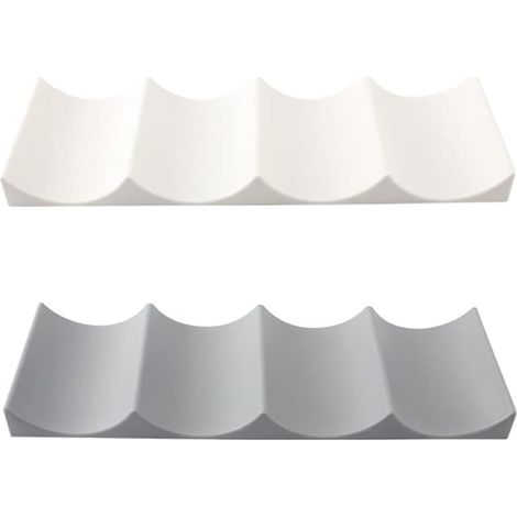 Support bouteilles réfrigérateur, QttvbTna, lot de 2, blanc/gris, 29,3x10x2 cm (1/5)