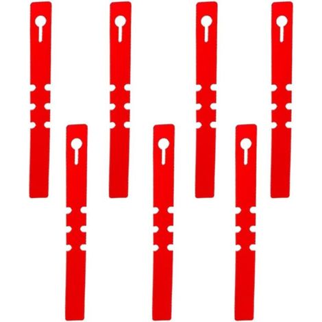 Lot de 100 étiquettes en plastique pour plantes - Rouge - Réglable - À suspendre autour de l'arbre - Marqueurs de nom pour semences, légumes, fleurs et plantes en pot, jardinage (1/5)