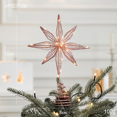Étoile Pour Arbre De Noël - 4,7 Pouces - Avec Lumières Intégrées - Pour Décoration Intérieure - 1 Pièce (1/5)