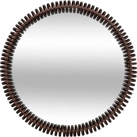 Miroir Mural Design "Barrel" 90cm Chocolat (1/4)