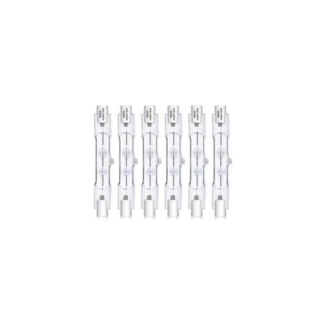 Lampadina alogena R7s da 78 mm - Confezione da 6 - 100 W 230 V - Dimmerabile 2800 K - Per lampade da terra e faretti (1/5)