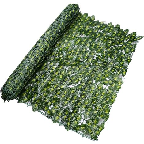 Brise-vue artificiel en lierre, haie, rouleau de brise-vue pour la décoration de jardin extérieur