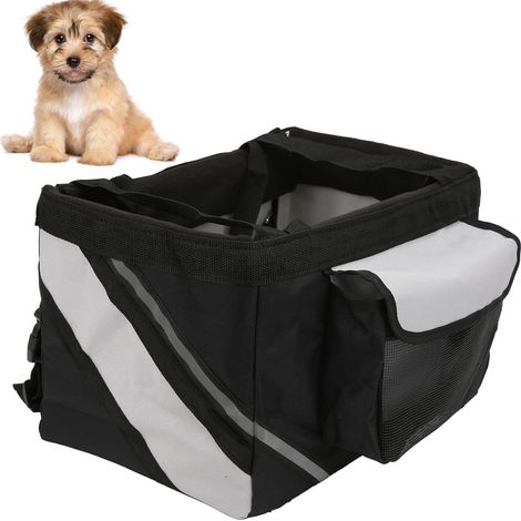 Panier de Vélo pour Chien, Tissu Oxford Imperméable, Résistant à l'Usure, 38x28x25cm, pour Petits Chiens et Chats (1/5)