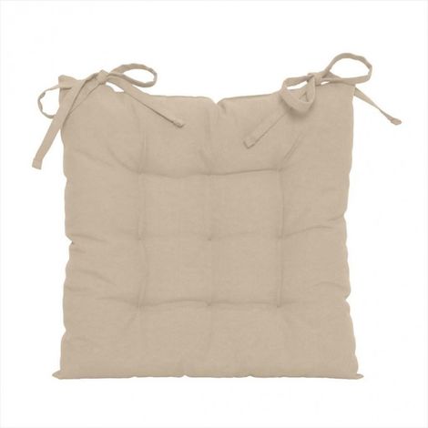 CENTRALE BRICO Set de 4 Galettes de chaise Popy, beige l.38 x H.38 cm (1/5)