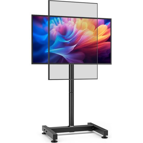 Support de Sol pour Moniteur TV pour la Plupart des TV LCD,LED OLED de 13 à 50 Pouces,Vesa maximale:200 200,Poids Maximal de la TV 20KG (1/5)