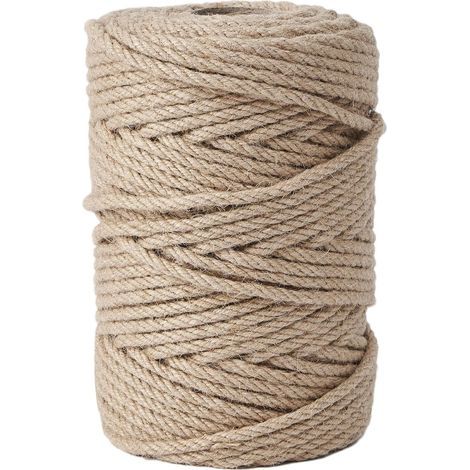 1 Corde De Jute 8mm, 15M Longueur, Fibre Naturelle Pour Jardinage, Artisanat, Décoration Intérieure (1/5)