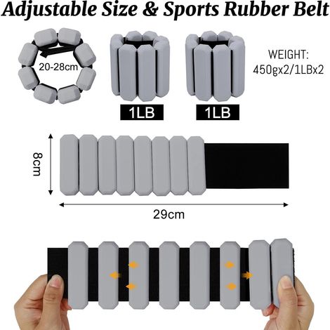 Poids De Poignet Réglables Poids De Cheville Pour Poids Poignet En Ankle Weights Pour Exercice Yoga Danse Barre Pilates Cardio Aérobic Marche (1/5)
