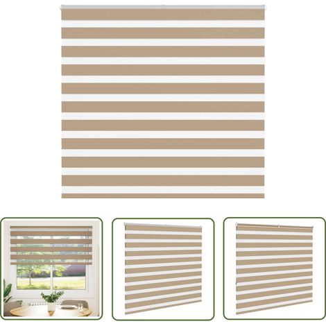 vidaXL Store zèbre marron sable largeur du tissu 150,9 cm polyester (1/5)