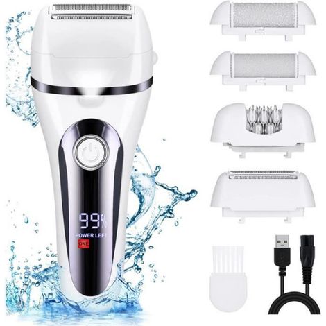 Épilateur Facial - USB Rechargeable - LED Lighting - Interchangeable Heads - 60 Min Runtime - 1 Piece (1/3)