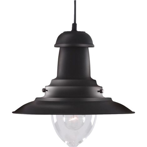 Luminaire suspendu de style industriel salon salle à manger plafonnier suspension noir (1/3)
