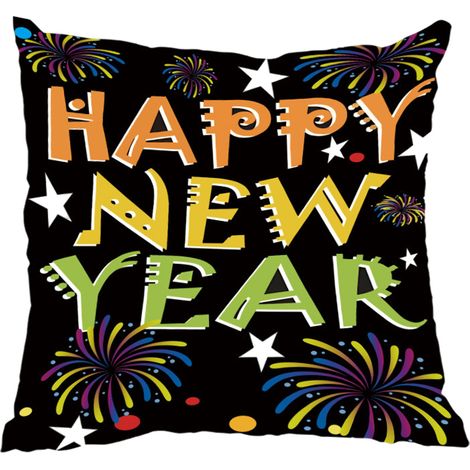 Housses de coussin du Nouvel An - 18x18 pouces, parfaites pour un canapé d'extérieur lors des fêtes de fin d'année (1/5)