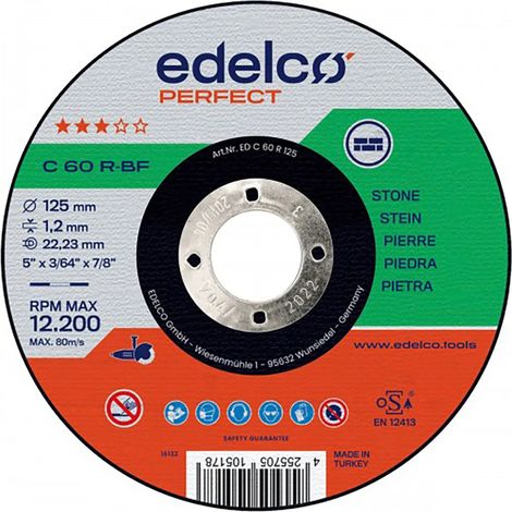 Disco da taglio Edelco c 60 r 125 mm taglio veloce bassa vibrazione