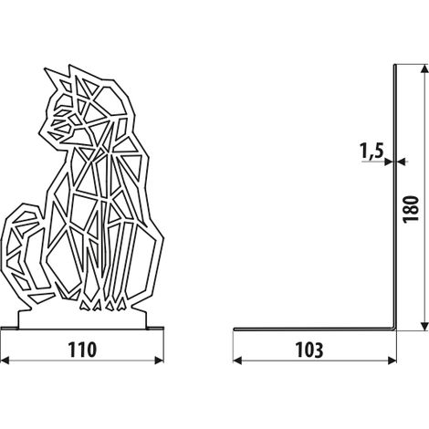 Support AD206, CAT, noir structuré (1/4)