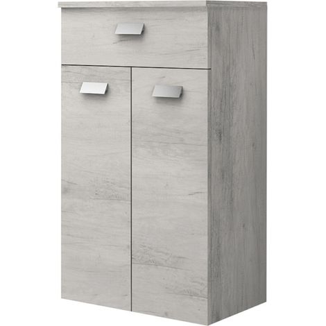 Mobile sospeso con 2 ante e 1 cassetto 61x34 Quercia Bianco