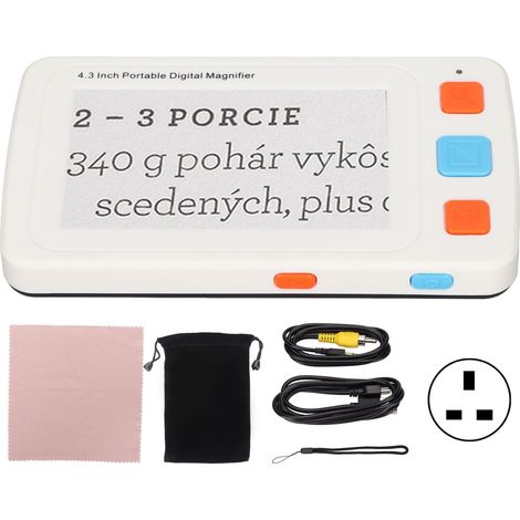 YS010 Tragbare elektronische Lupe mit 4,3-Zoll-LCD-Bildschirm für Sehbehinderte – 100–240 V, UK-Stecker (1/5)