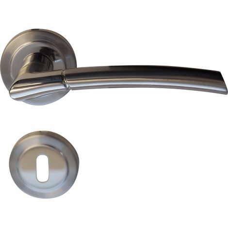 poignée de porte en laiton inox satiné bloque-porte pour chambre poignée de porte acier inoxydable, 32966103