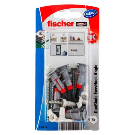 Fischer 557919 ancrage à vis et cheville murale 6 pièce(s) Kit de fiches murales et vis 44 mm (1/4)