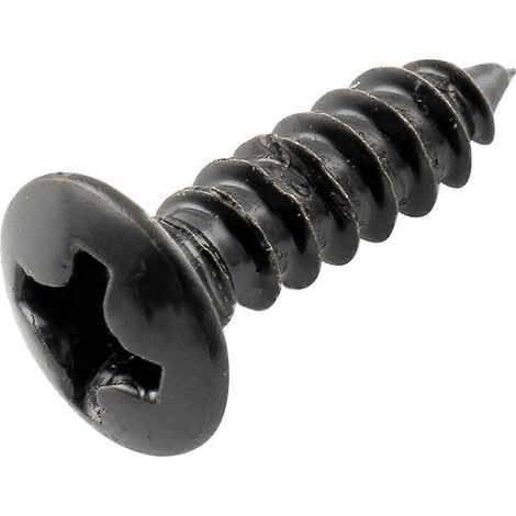 Lot de 50 vis de fixation pour plaque de protection de guitare électrique : vis durables et fiables pour plaque de protection, 3 x 12 mm, noires. (1/4)
