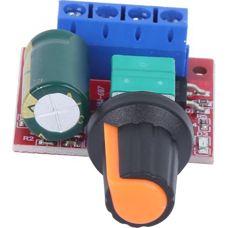 2 Stück Drehzahlregler PWM Mini-Gleichstrommotor 4,5 V–28 V, einstellbarer Treiberschalter, LED-Modul, 5 A (1/5)