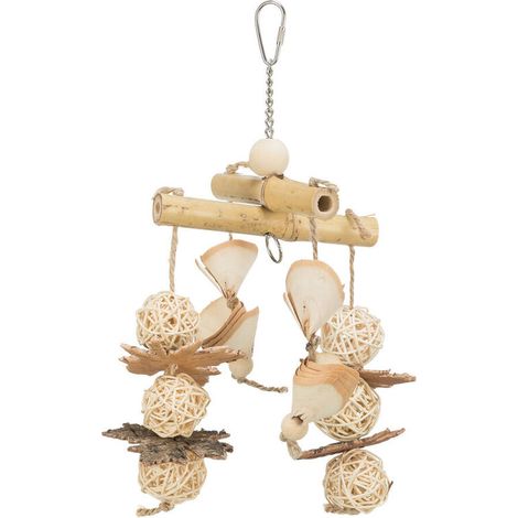 Gioco naturale, in bambu'/rattan/legno 31cm per Uccelli (1/5)