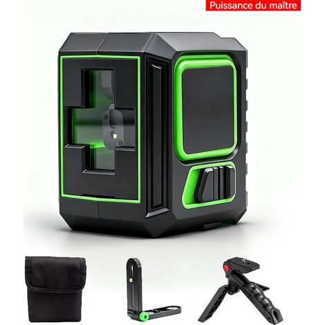Niveau Laser Croix Vert Auto-Nivelant : 2 Lignes pour Bricolage et Pose (1/5)