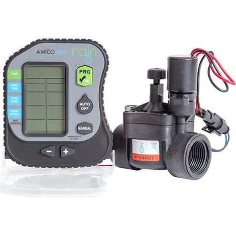 PROGRAMADOR A PILAS DE 1 ZONA RAIN AMICO PRO1 Y ELECTROVALVULA RN 150 1 9V UN PROGRAMADOR PERFECTO PARA COLOCAR EN UNA ARQUETA RESISTENTE EL AGUA Y LA HUMEDAD OFERTA EXCLUSIVA (1/3)