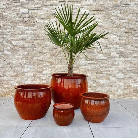 Vaso NEWTON 21x23cm arancione tropicale