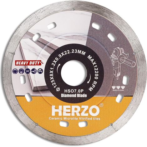 1 - Disque Diamant - Scie Circulaire - Coupe Carrelage Céramique - Tronçonnage Précis Sans Éclat - Pour Sol Et Mur - Argent - 125x22,23 mm (1/5)